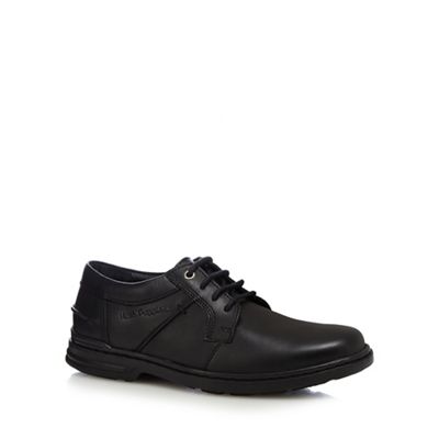 Hush Puppies Black 'Barnet' leather shoes